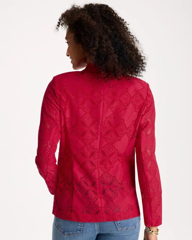 Lace Cutwork Blazer - image 3